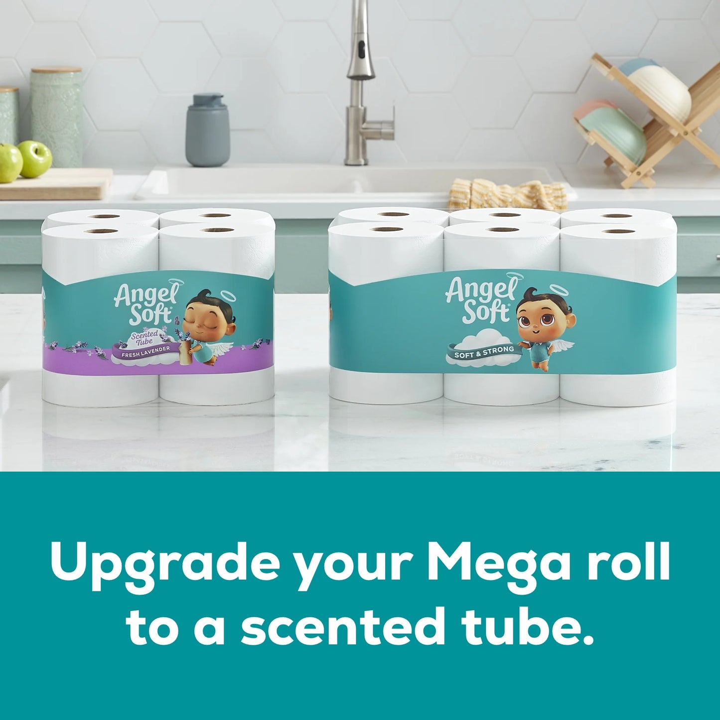 (4 Pack) 2-Ply Toilet Paper, 18 Mega Rolls