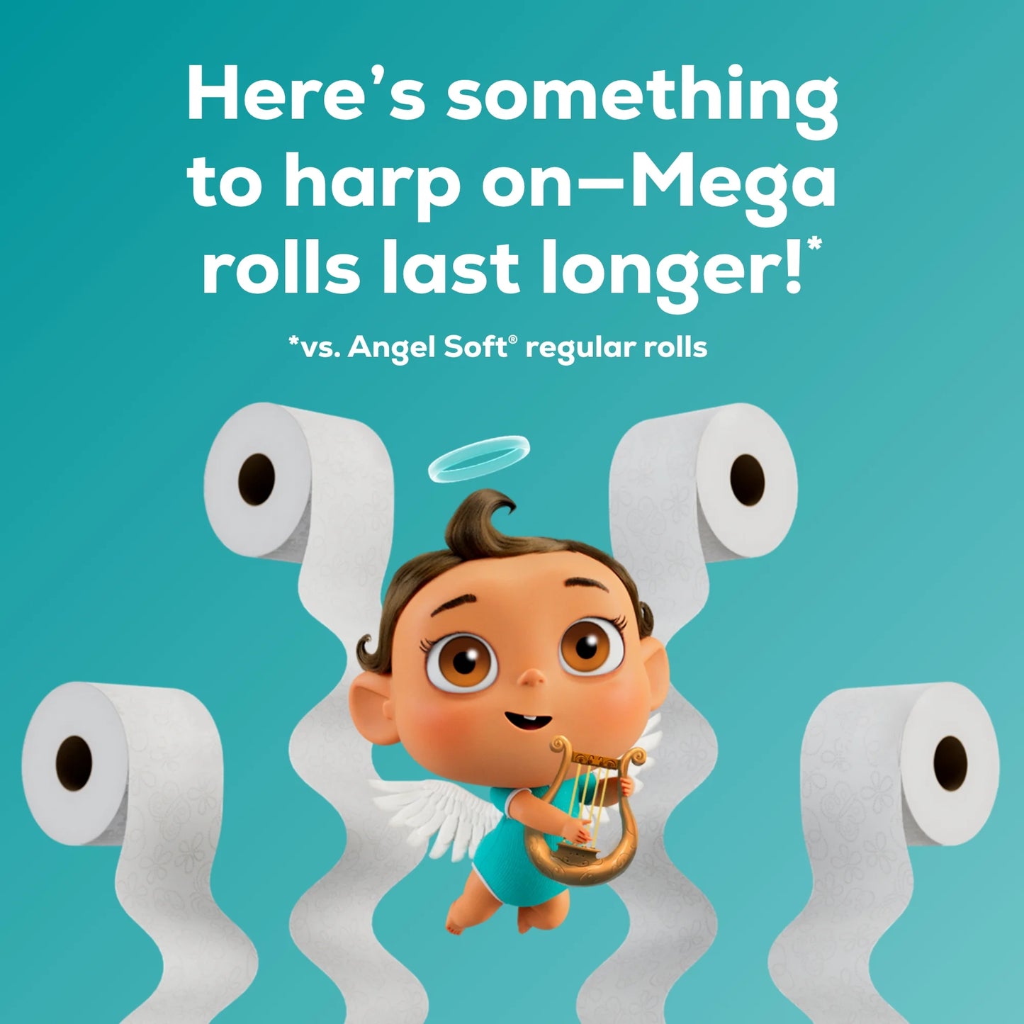 (4 Pack) 2-Ply Toilet Paper, 18 Mega Rolls